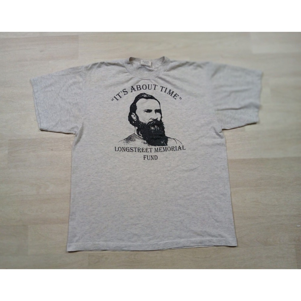Vintage‎ American Civil War T-Shirt (L) General James Longstreet Gettysburg